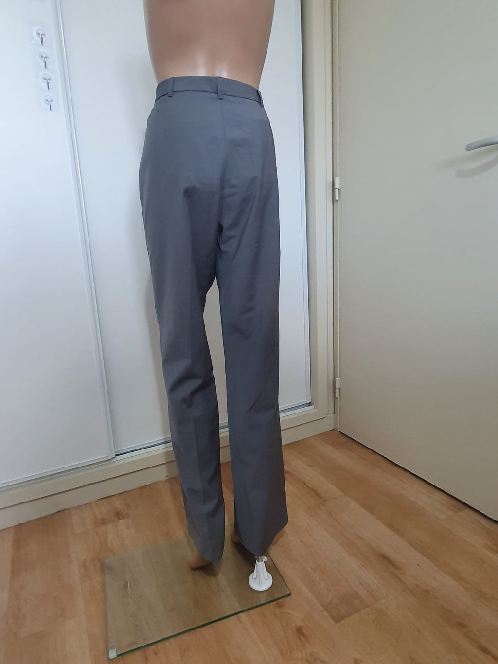 Pantalon Droit Un Jour Ailleurs - Modèle "Fabienne" - Laine Froide & Élasthanne - Gris T40
