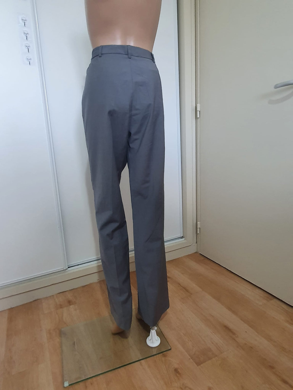 Pantalon Droit Un Jour Ailleurs - Modèle "Fabienne" - Laine Froide & Élasthanne - Gris T40