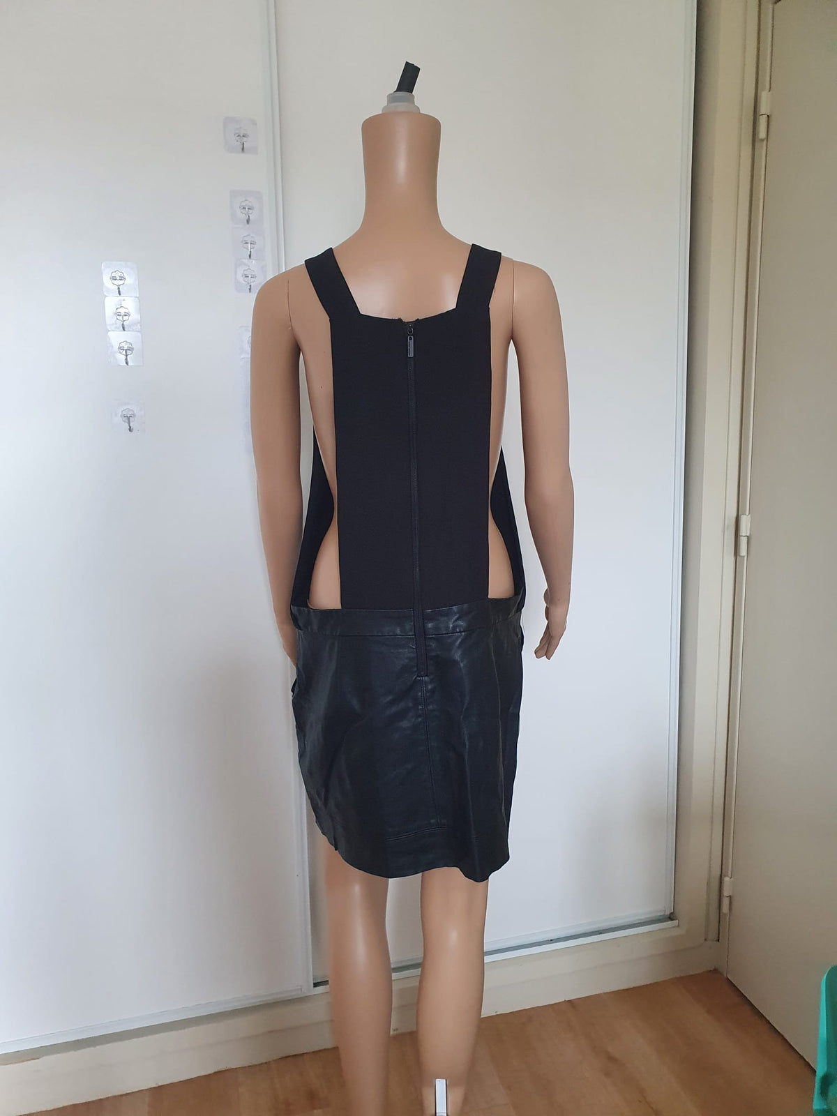 Robe Courte Bi-Matière Noire Bonobo - Look Rock & Chic - Taille L