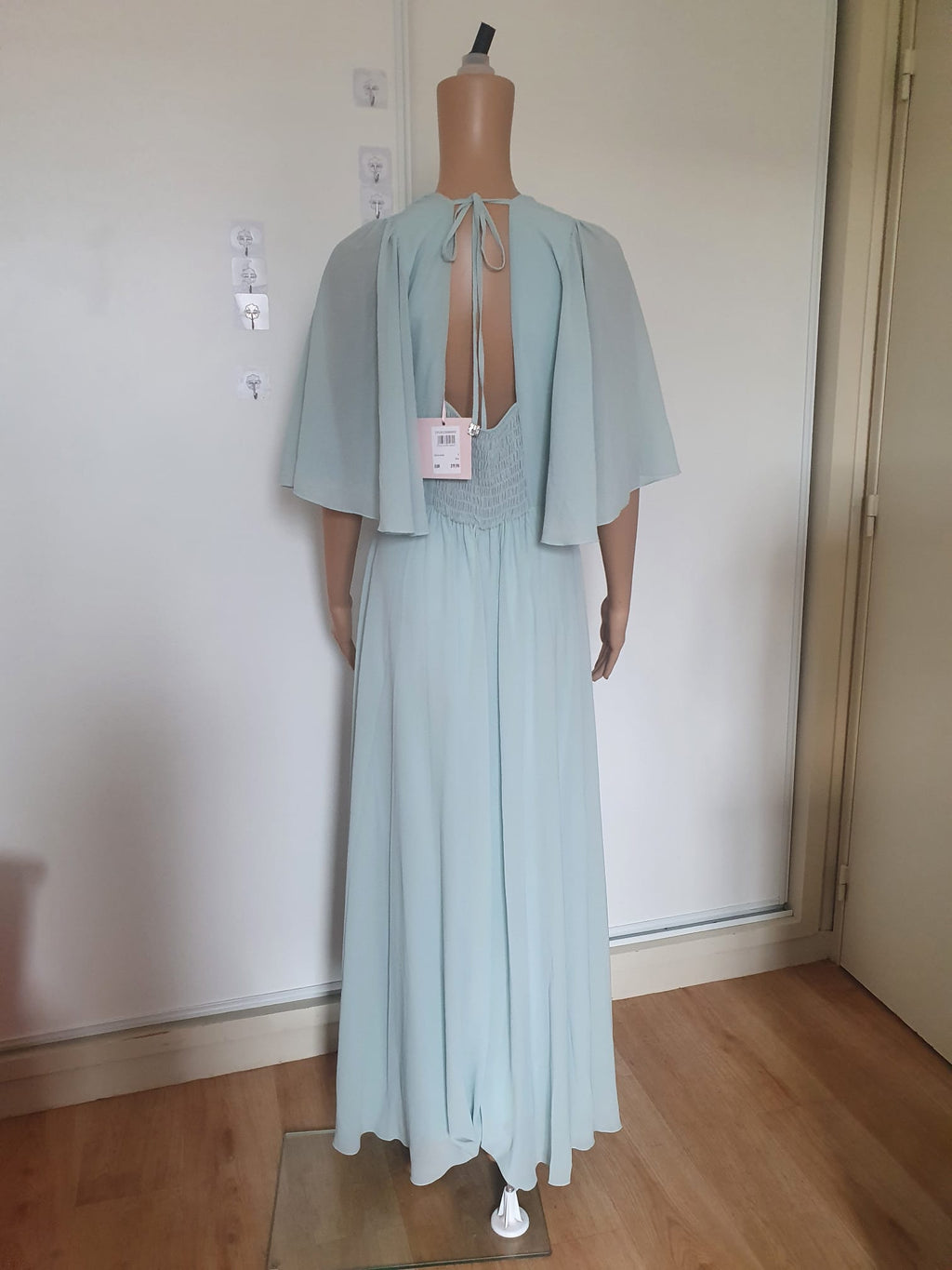 Robe Longue de Cérémonie Vert Sauge à Strass – Rinascimento - Taille S
