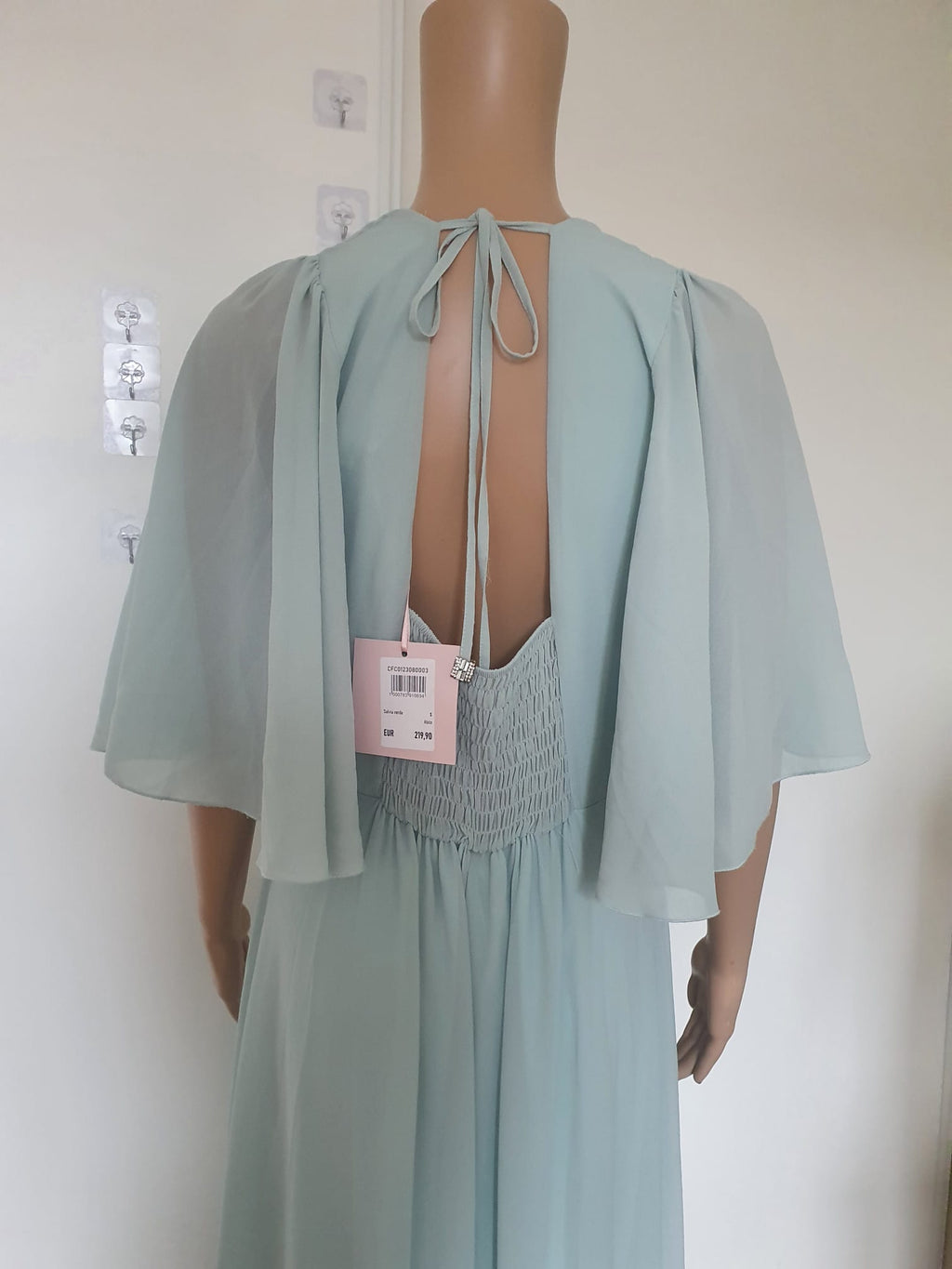 Robe Longue de Cérémonie Vert Sauge à Strass – Rinascimento - Taille S