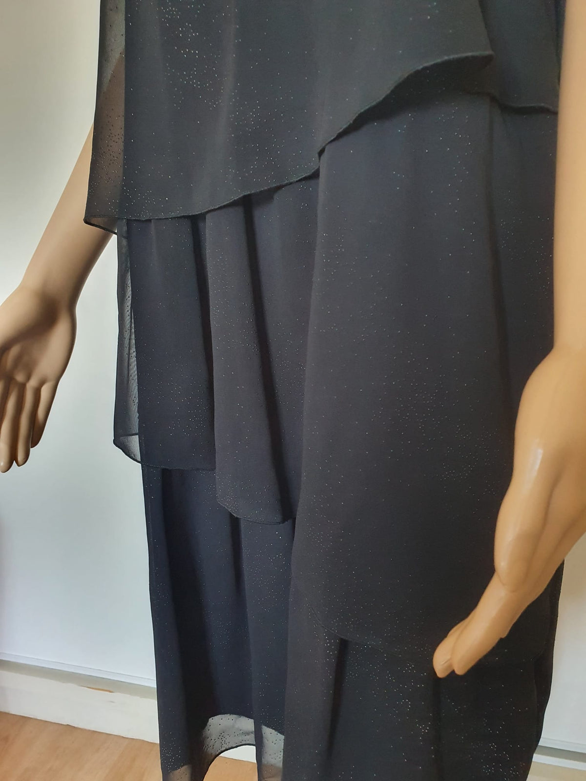 Robe de Soirée Noire Armand Thiery – Élégance & Scintillement (Taille 46 / 3XL)