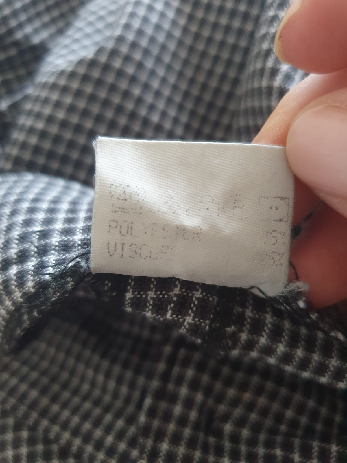Pantalon Vintage à Carreaux Noir et Blanc – Chic Rétro - Taille 38 / 40