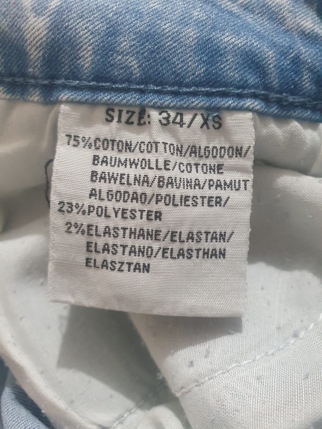 Jean Slim Snow Wash Femme avec Dentelle & Noeuds Latéraux – Miss RJ (Taille 34 / XS)