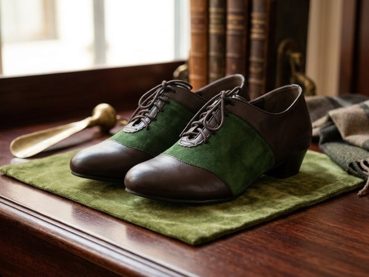 Chaussures Andrea Conti- Style Rétro Chic - Cuir & Daim - T40.  Odalocca 