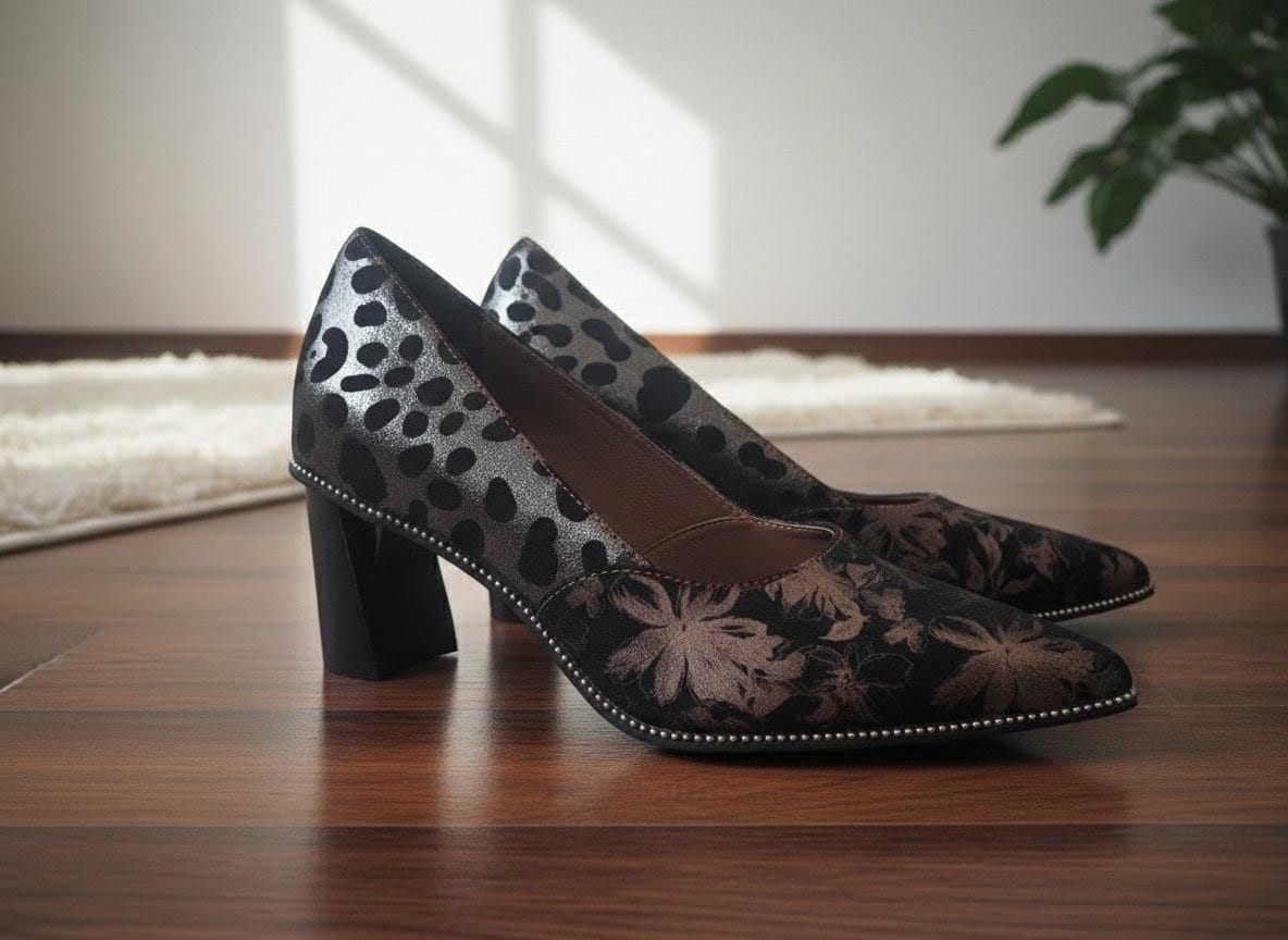 Escarpins noirs Laura Vita chic et originale.  Pointure 40