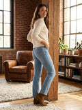 Jean Levi's 714 Straight Femme - Denim Bleu Délavé - Taille W30 /FR 36