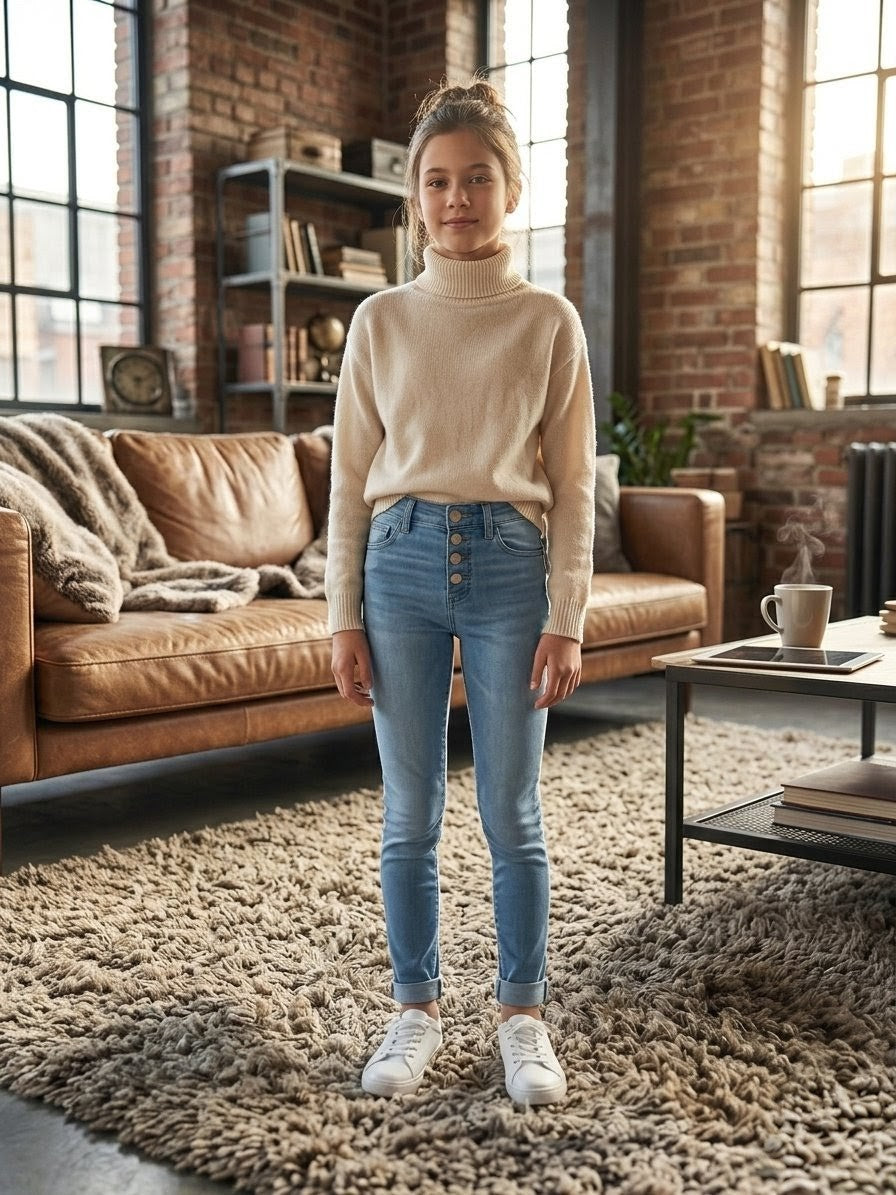 Jean Skinny J Brand Bleu Clair - Taille 10 ans - Seconde Main
