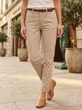 Pantalon Chino Femme Beige Taupe "Le Phare de la Baleine" - Taille 36. Odalocca 
