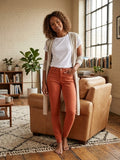 Pantalon Slim Femme Terracotta - Cache Cache - Taille 36