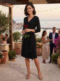 Petite Robe Noire Drappée - Coupe Portefeuille & Fluide - Woman El Corte Inglés T40