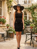 Petite Robe Noire de Soirée – Chic & Romantique – Made in Italy- Taille 38.  Odalocca 