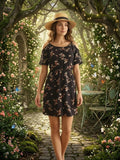 Robe d'été Fleurie Pimkie- Style Boheme & Épaules Dénudées T34
