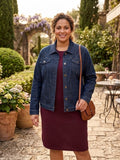 Veste en Jean Marine Broderie Anglaise - Un Jour Ailleurs Paris T46.  Odalocca 