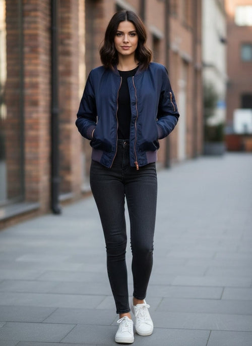 bomber bleu marine H&M taille 38