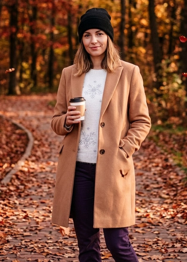 Élégant Manteau Long Etam - Coloris Camel - Taille S (36)