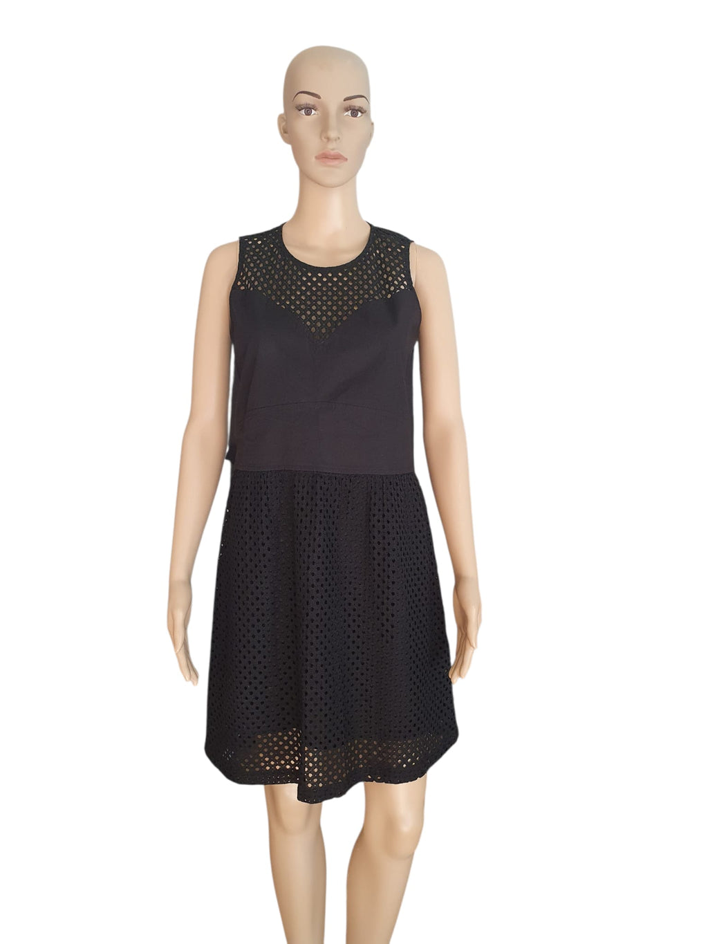 Robe Noire Courte Best Mountain – Style Bi-Matière & Ajourée T40