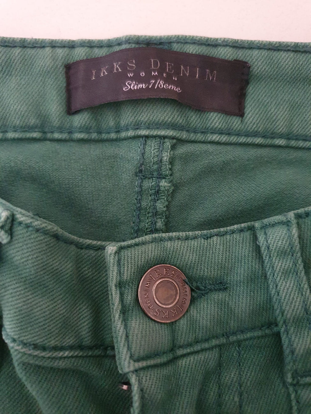 Jean Slim IKKS Women – Vert Émeraude – Taille 34