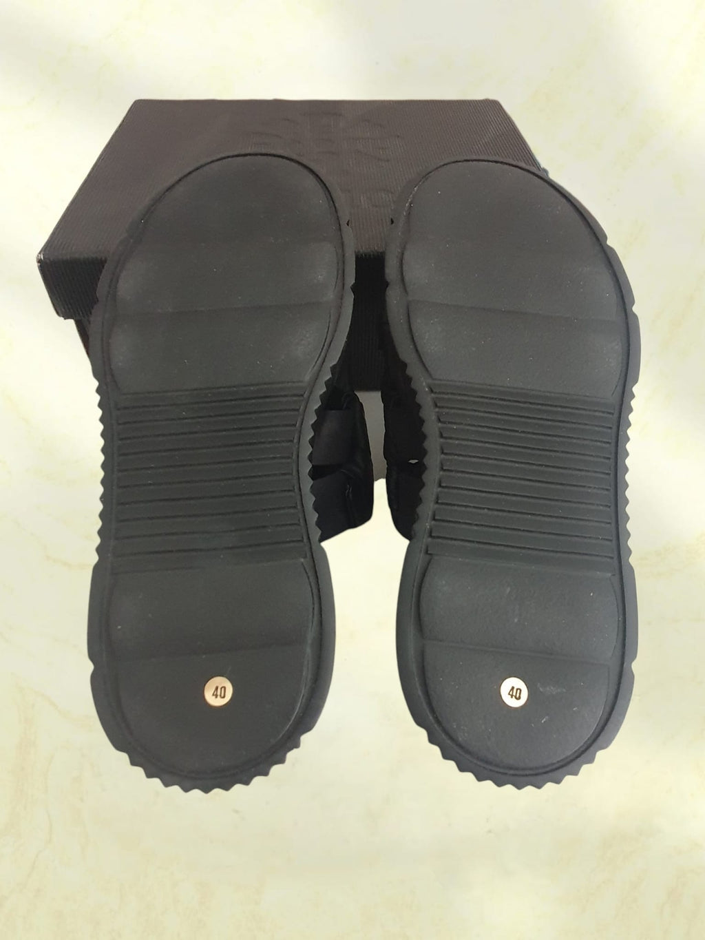 Sandales Plateformes Papucei en Cuir Tressé Noir – Neuves p40 / 41