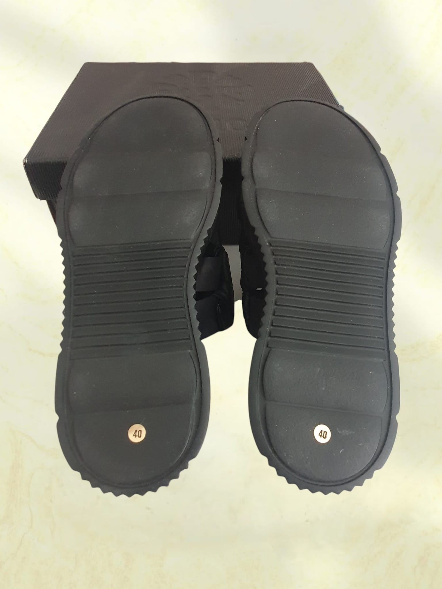Sandales Plateformes Papucei en Cuir Tressé Noir – Neuves p40 / 41
