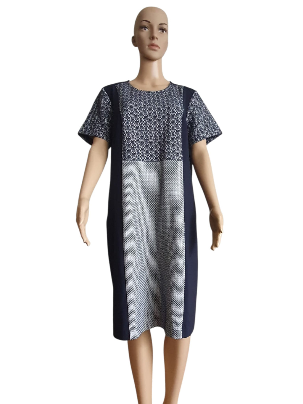 Robe droite Diane Laury- Marine & Graphique- Taille 44