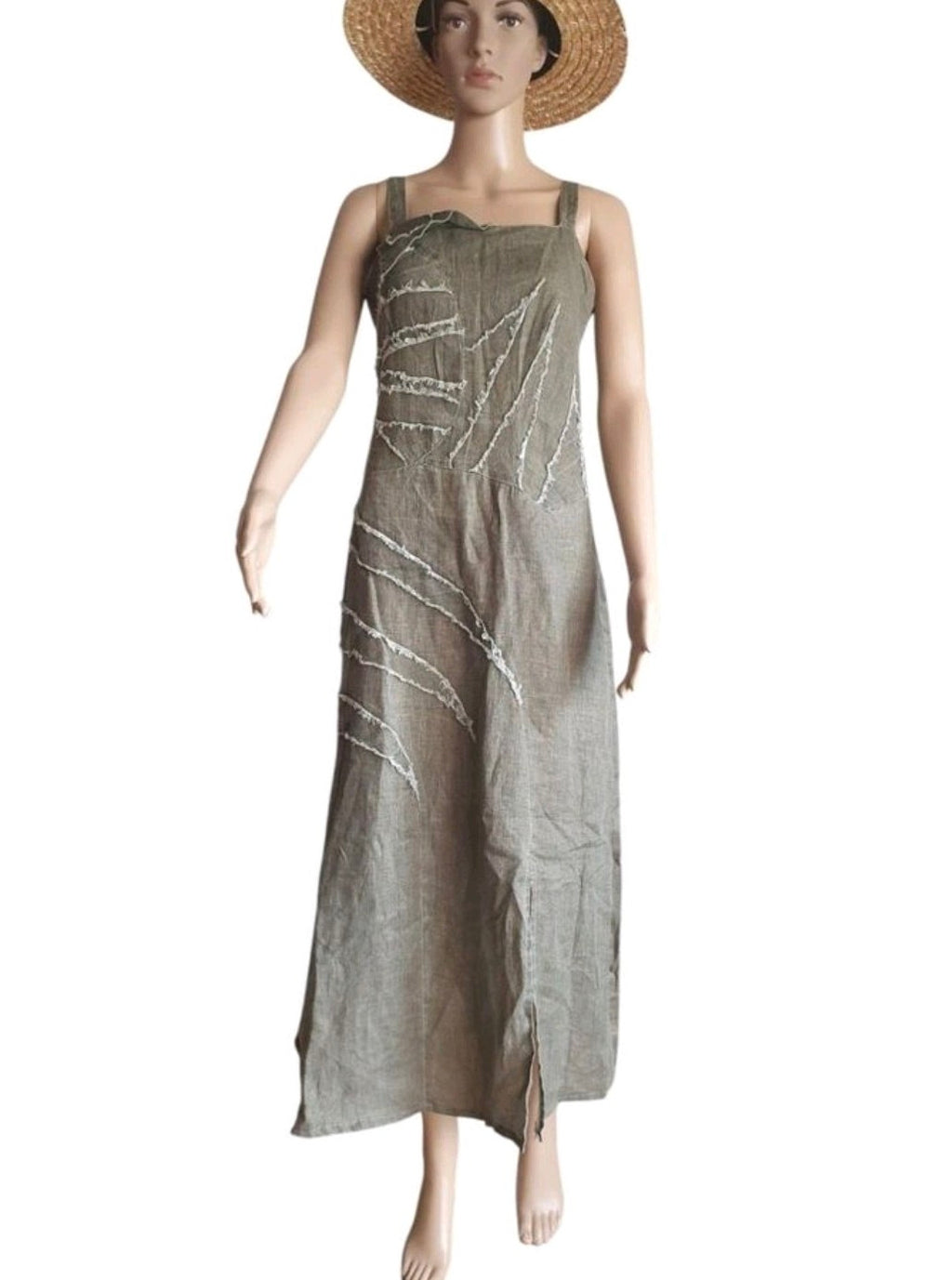 Robe en lin Gris Kaki- Un Point C’est Tout- Taille 36