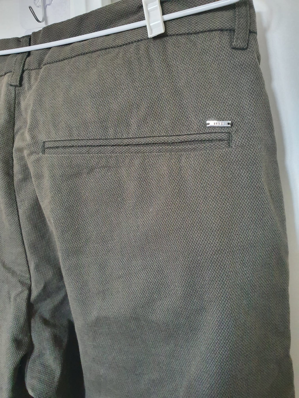 Pantalon chino Homme IKKS Men Straight Regular Vert Kaki / Olive - T40