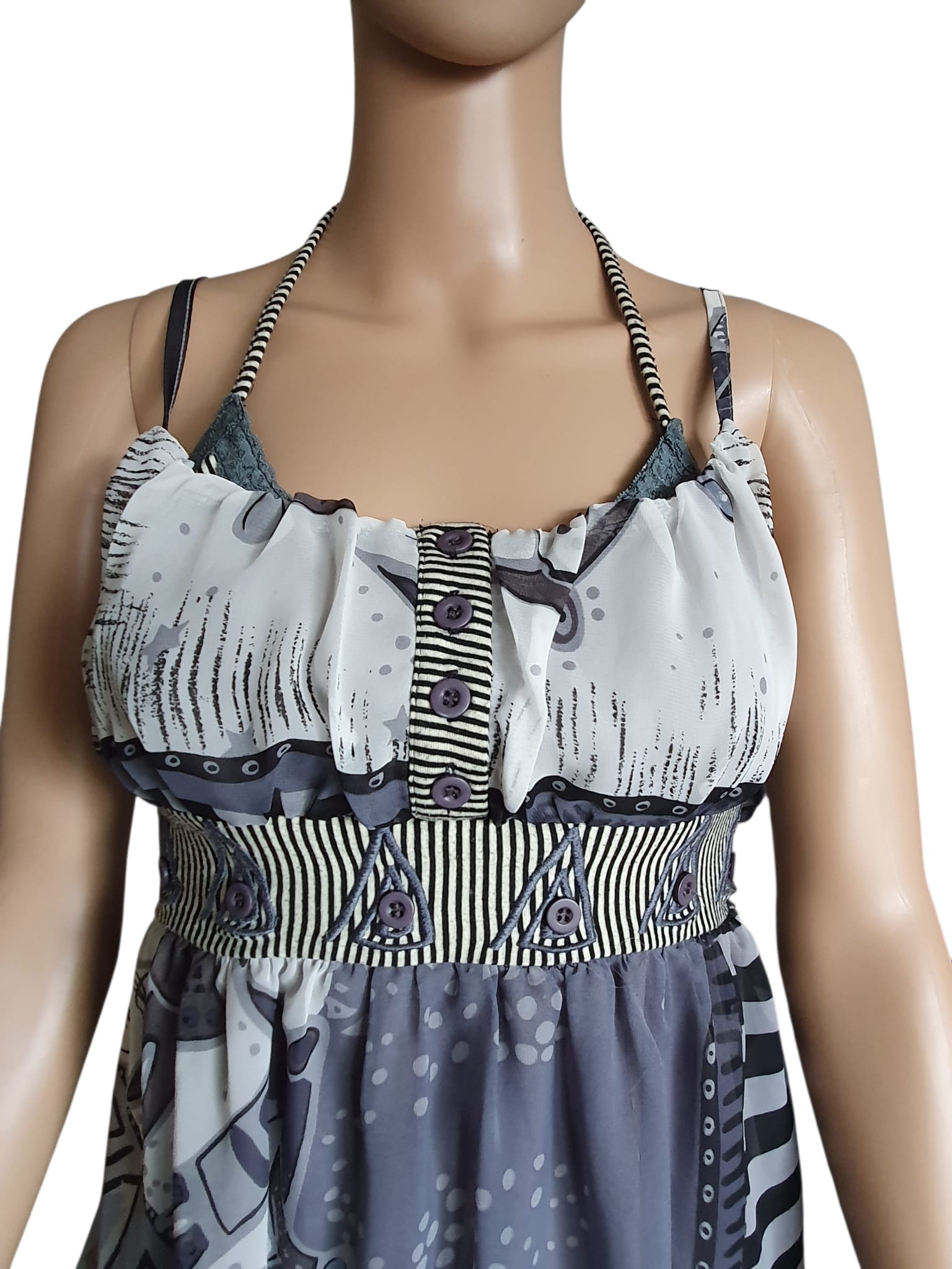 🖤 Robe d’été Lulu H Paris – Imprimé Graphique & Dos Nu Sophistiqué T36