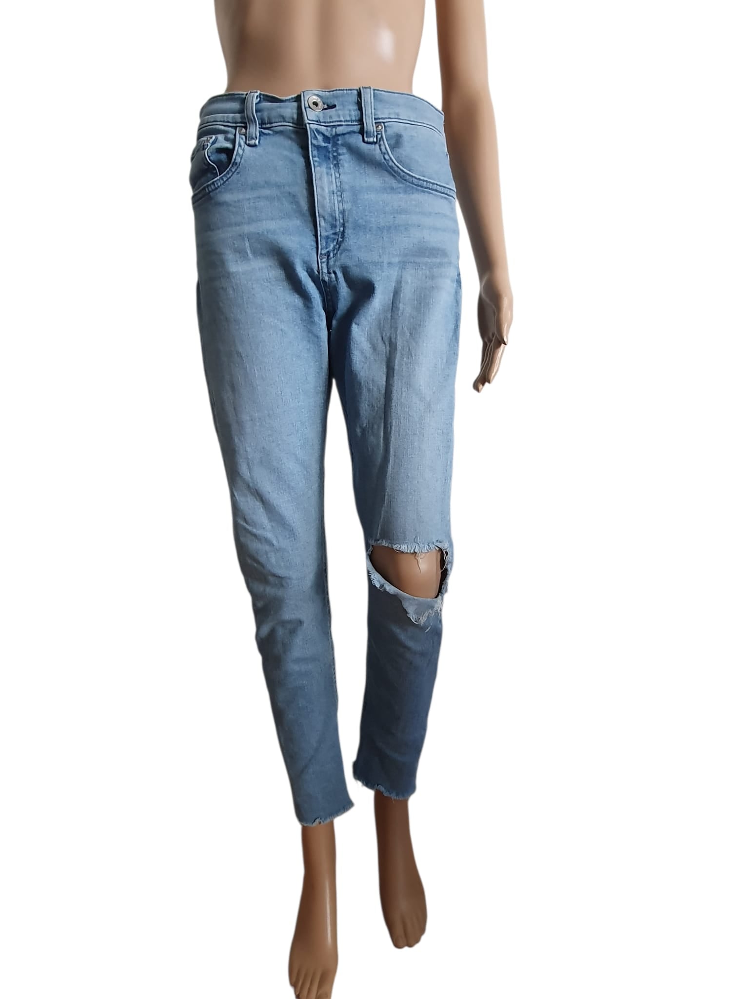 Jean Rag & Bone - Modèle Lena- Luxe Distressed Denim T40