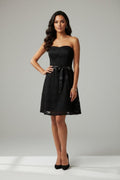 Petite robe Bustier en dentelle noire- Cache Cache- Taille 38