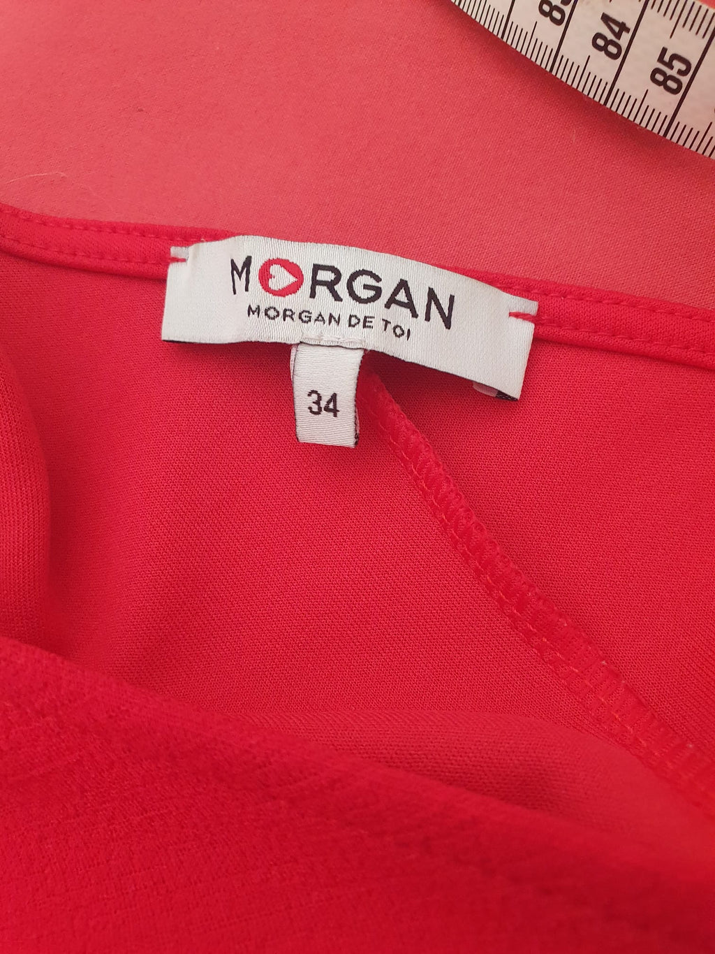 Robe Rouge Asymétrique Ajustée - MORGAN DE TOI - Taille 34