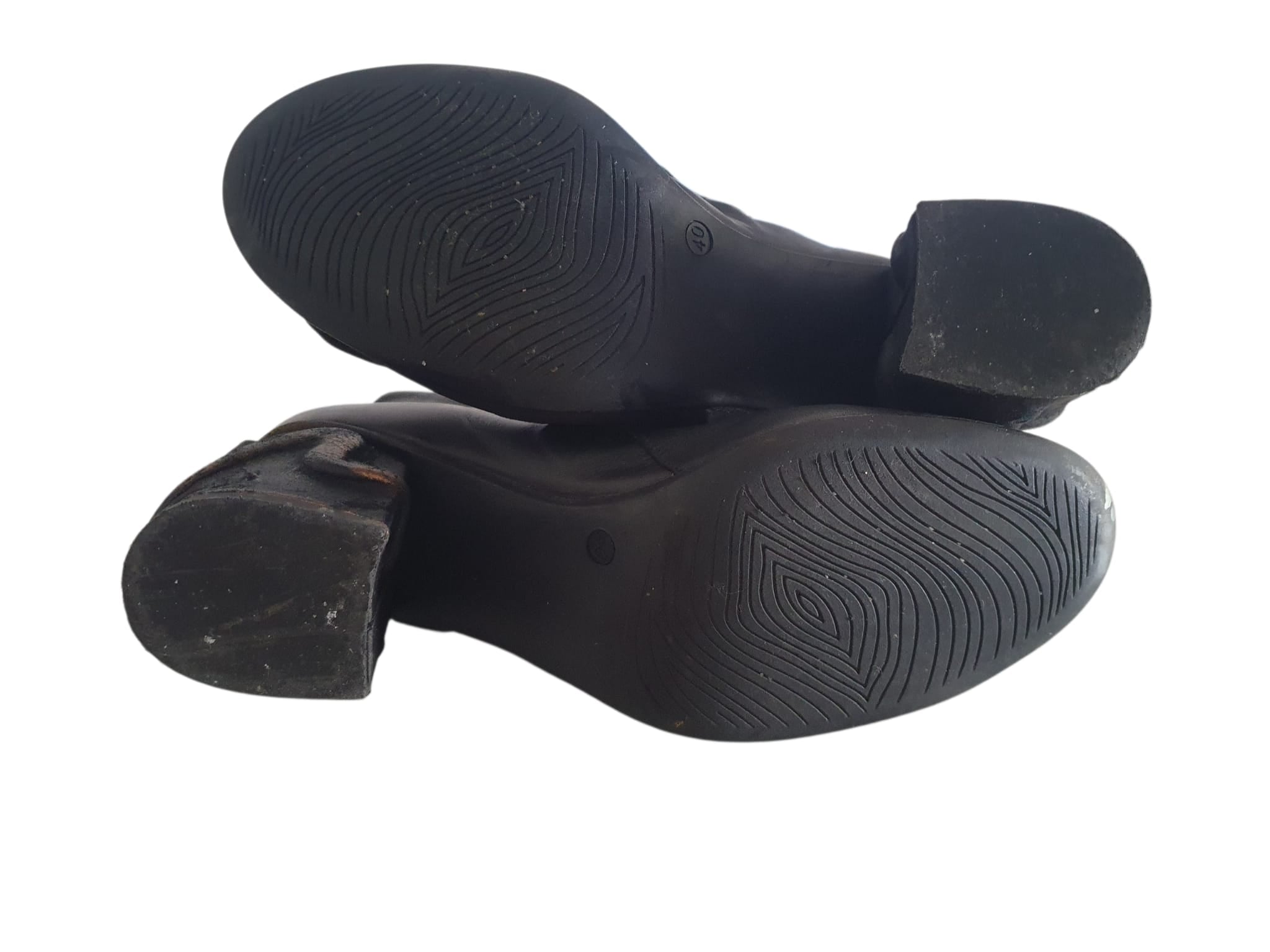 Bottines en Cuir de Créateur Papucei – Modèle Sculptural Noir & Bronze - Pointure 40