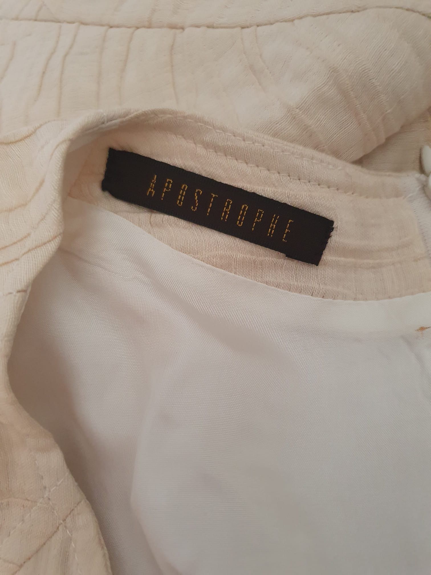 Robe Droite en Lin et Soie Apostrophe - Beige Crème Premium - T46