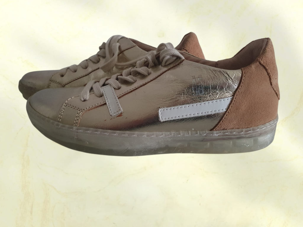 Baskets A.S. 98 en Cuir Métallisé Or - Pointure 35 - Neuves