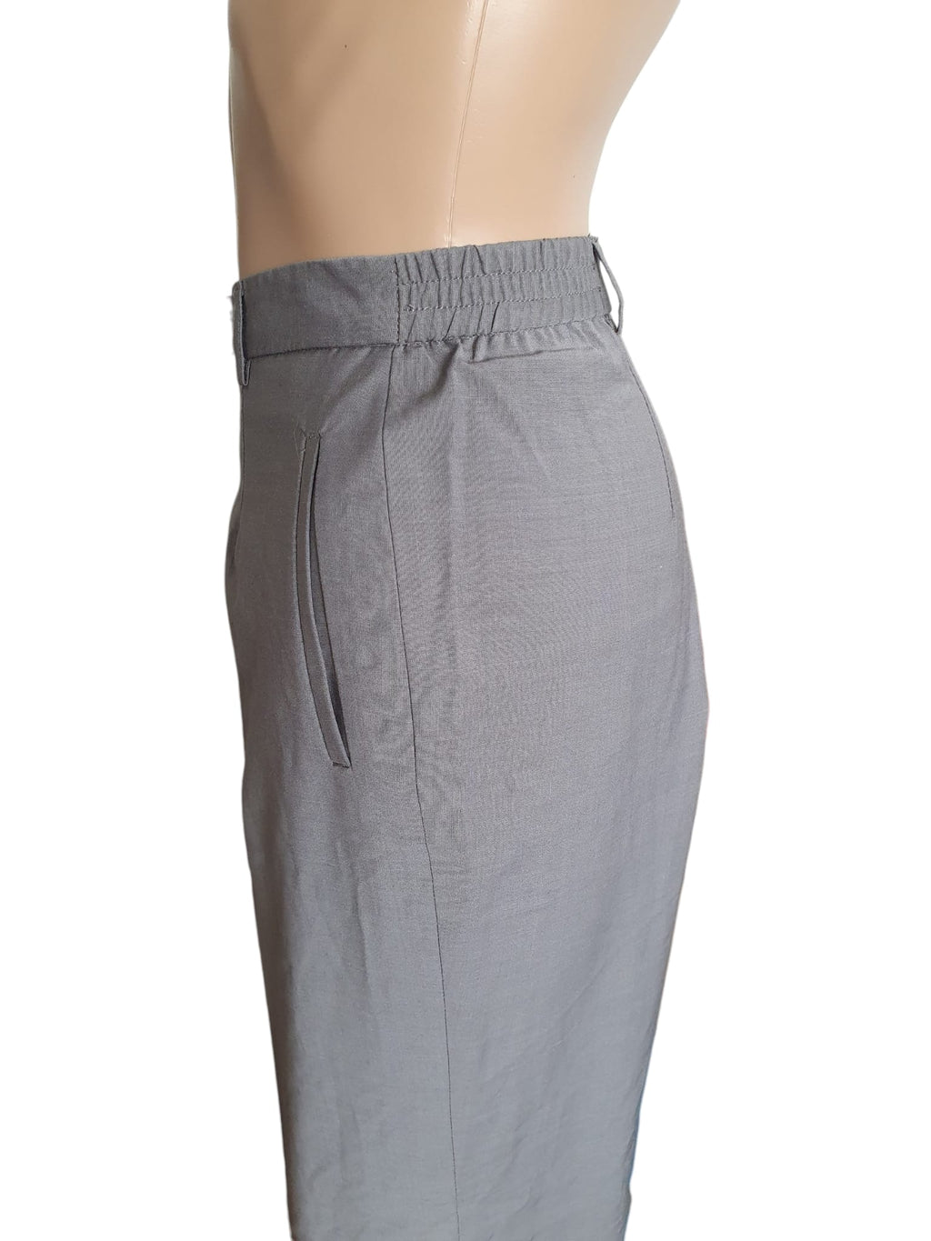 Pantalon Droit Un Jour Ailleurs - Modèle "Fabienne" - Laine Froide & Élasthanne - Gris T40