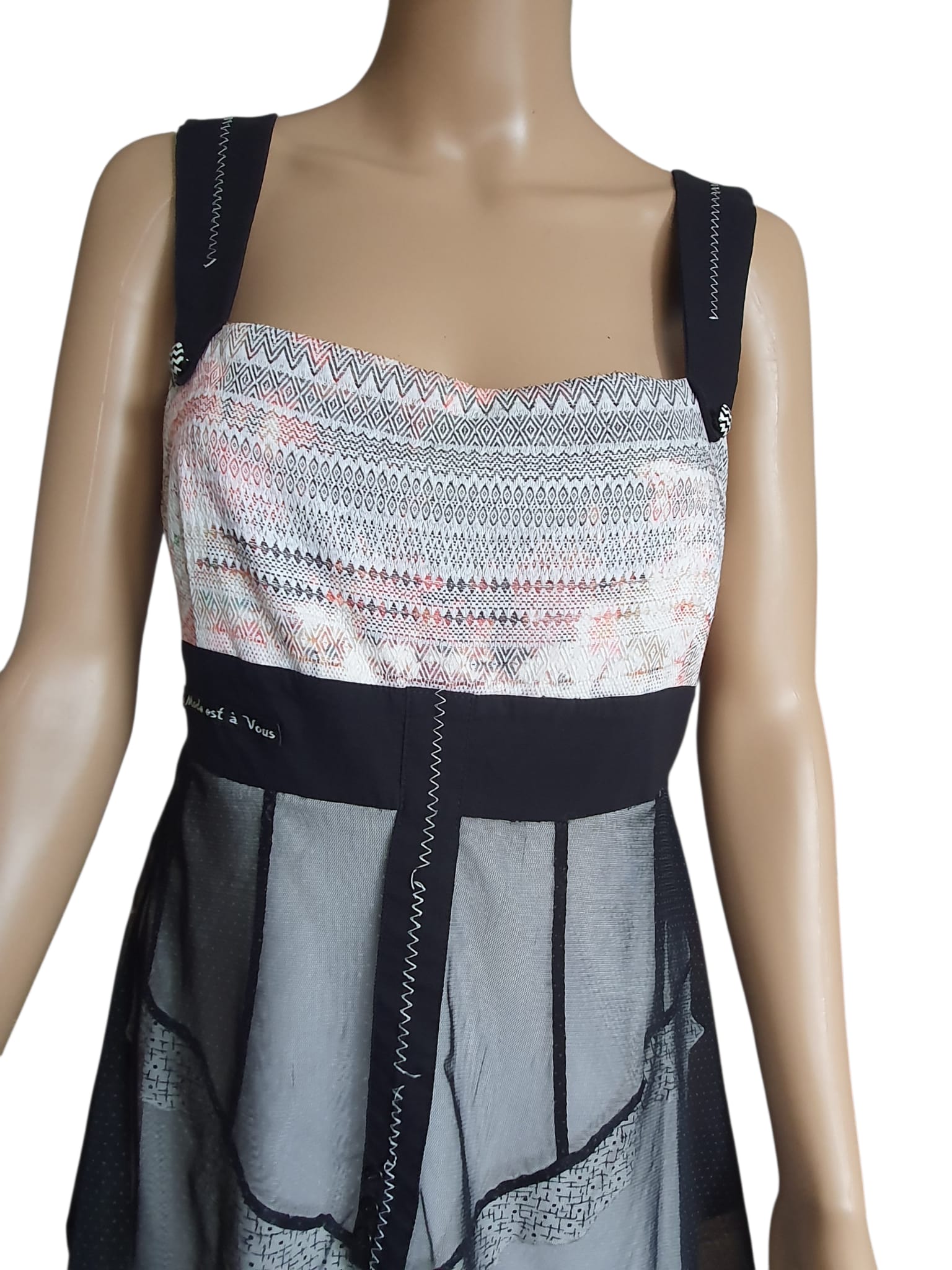Robe de Créateur "La Mode est à Vous" – Style Bohème Chic & Asymétrique - Taille 38 (M