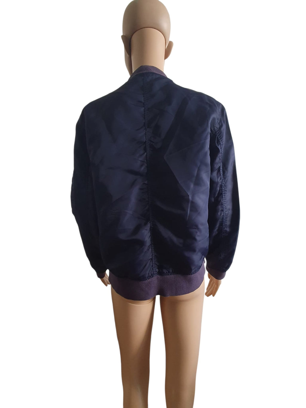 Bomber Bleu Marine H&M – Veste Légère Mi-Saison – Taille 38 (M)