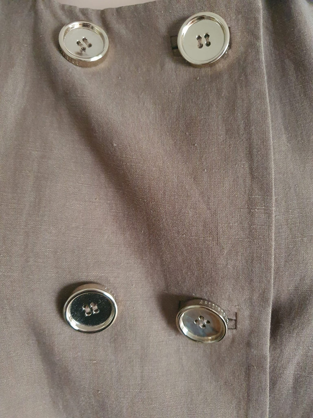 Veste Courte Croisée Apostrophe –  Soie &  Lin – Marron Camel / Chocolat T46