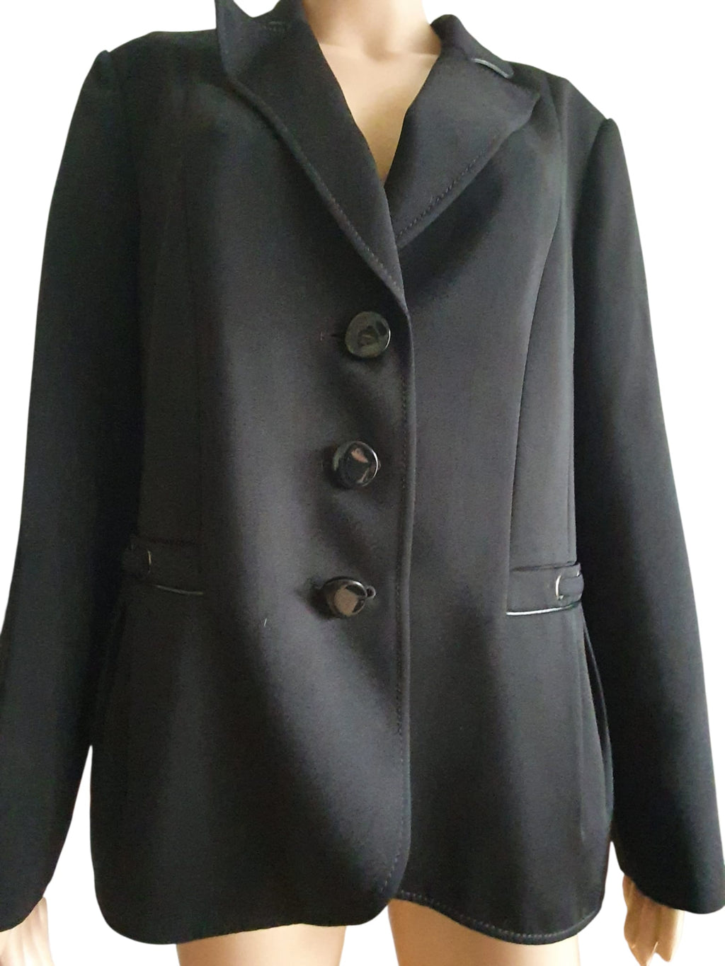 Veste Blazer Noir Intense- Un Jour Ailleurs- Taille 46 (Neuve)
