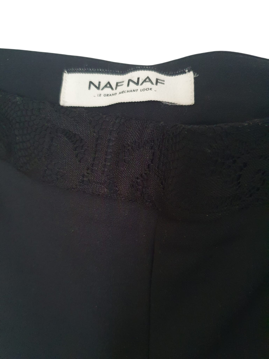 🖤 Pantalon City Chic NAF NAF – Détails Dentelle T34