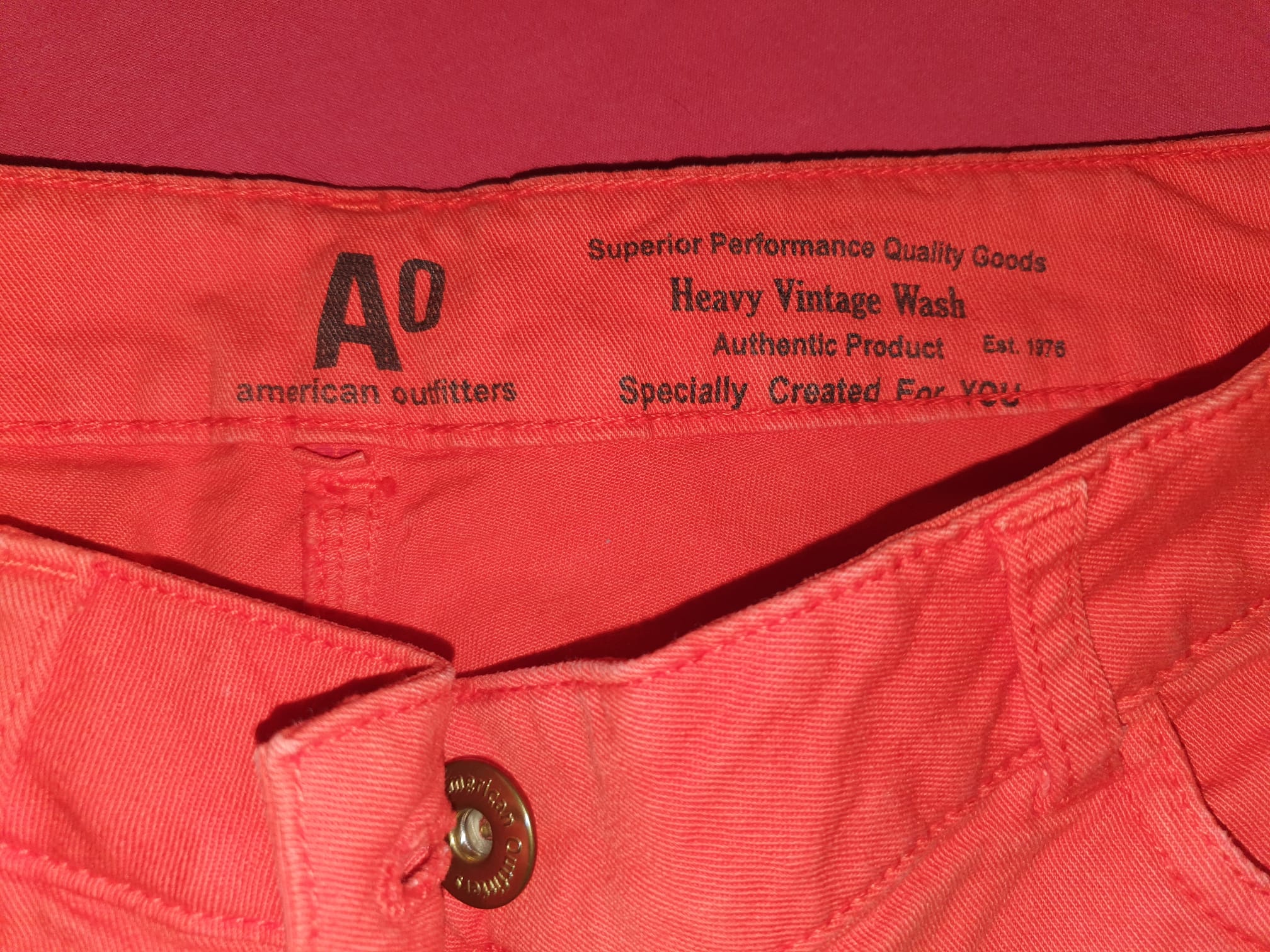 🍊 Jean Slim "American Outfitters" – Orange Vitaminé -Taille 36