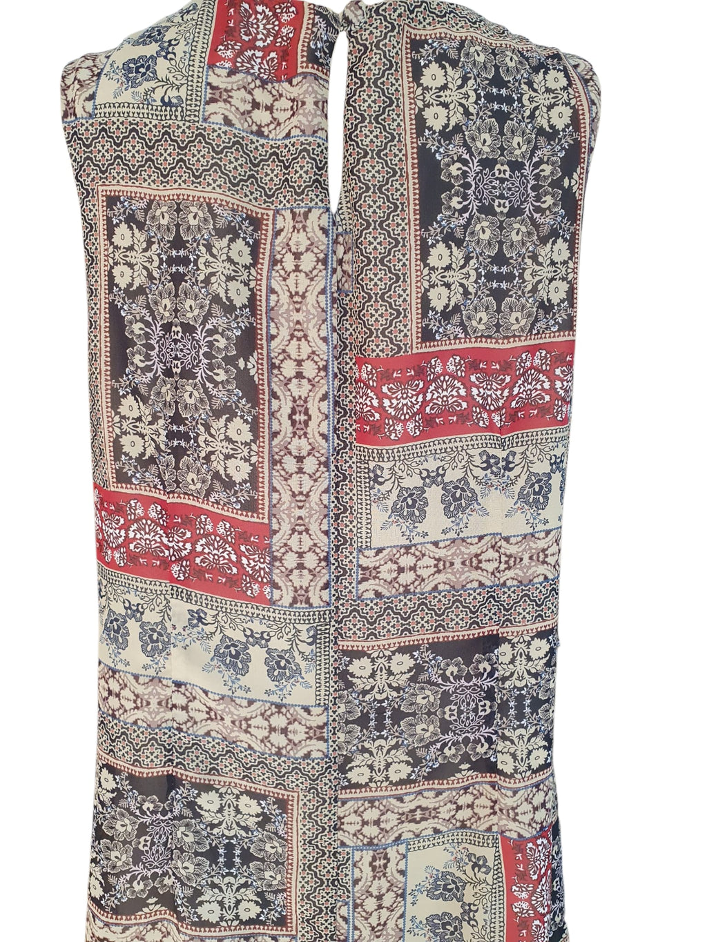 Robe d'été Courte Imprimé Patchwork – Style Bohème Chic T40