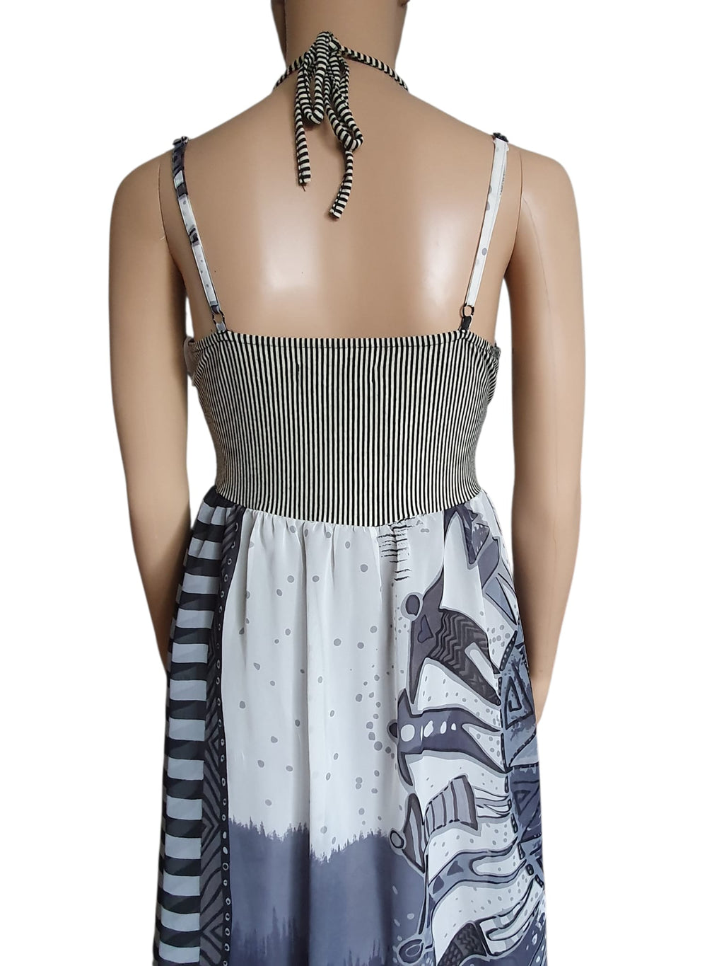🖤 Robe d’été Lulu H Paris – Imprimé Graphique & Dos Nu Sophistiqué T36