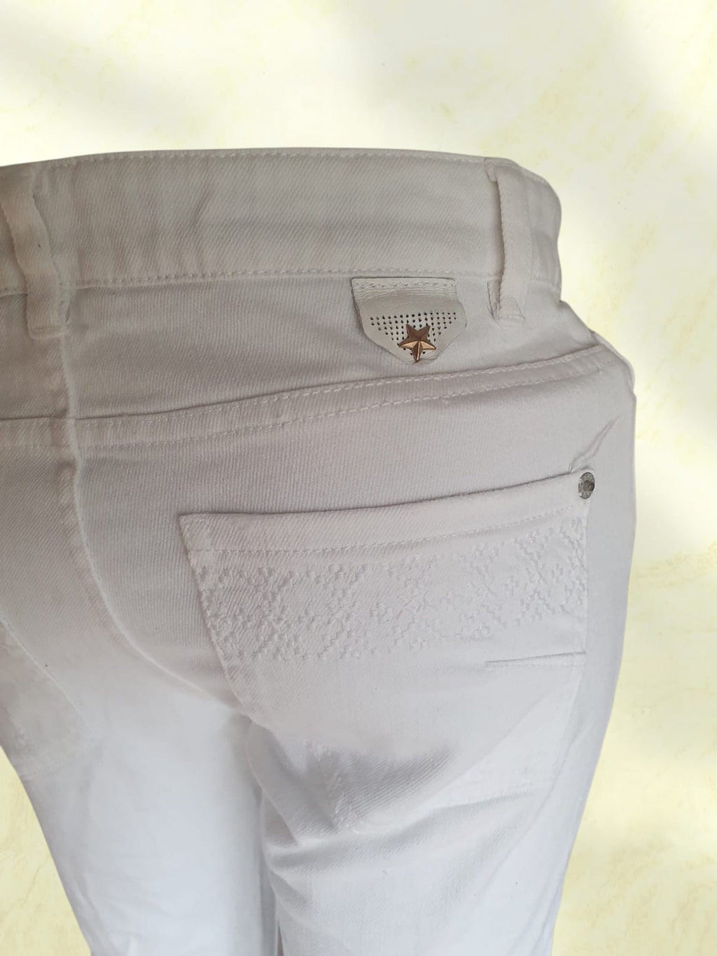 Jeans IKKS Denim Blanc - Coupe Slim - Taille 36