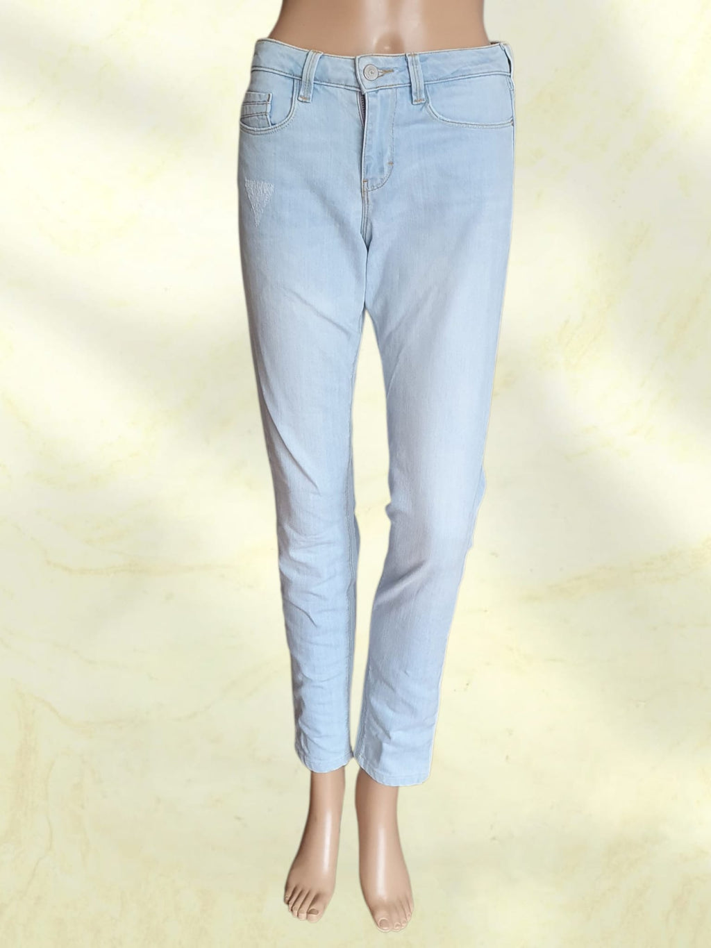 Jeans Slim Bleu Clair Femme Comptoir des Cotonniers – Modèle Rayla. T36