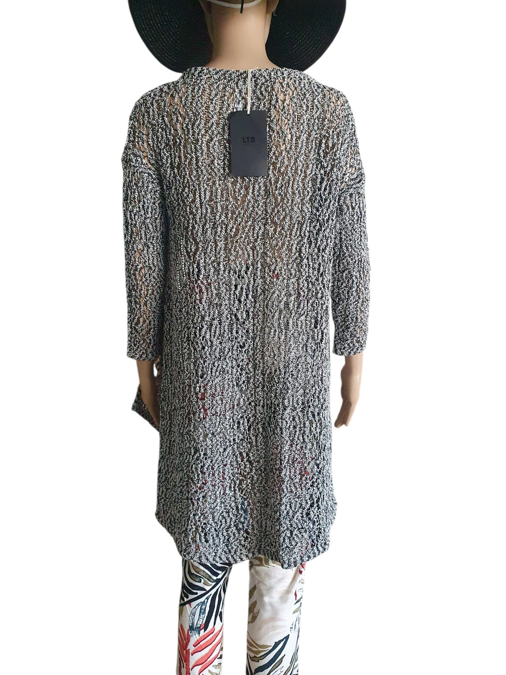 Gilet Long Maille Ajourée- Style Bohème-chic- Neuf T34
