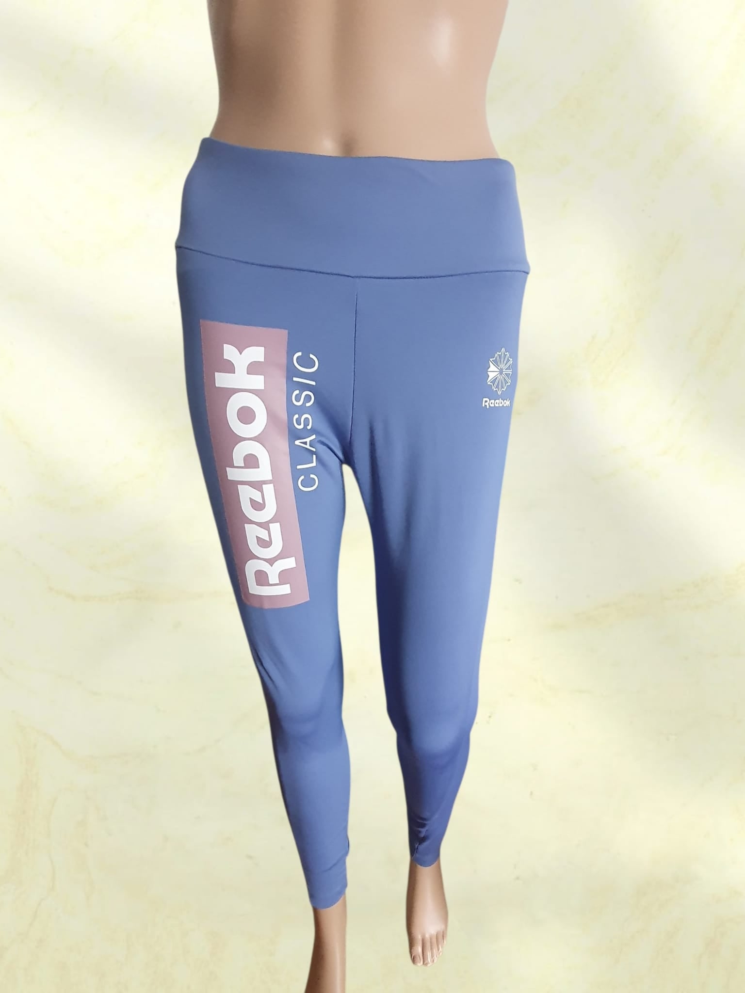 Legging Reebok Classic Pervenche / Mauve Pastel pour Femme – Taille S