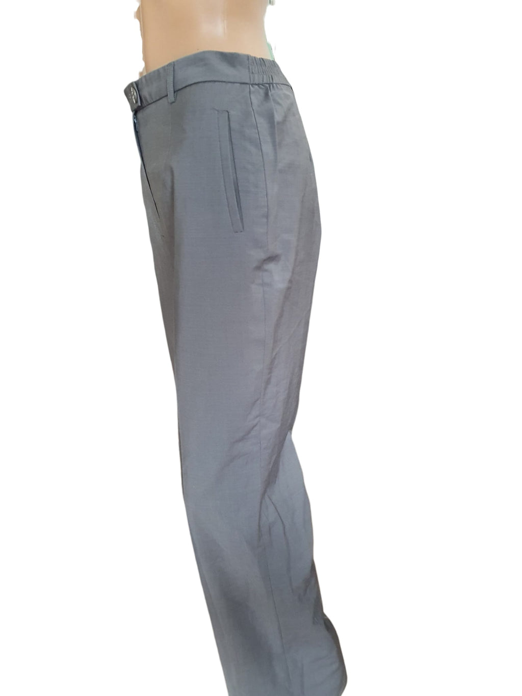 Pantalon Droit Un Jour Ailleurs - Modèle "Fabienne" - Laine Froide & Élasthanne - Gris T40