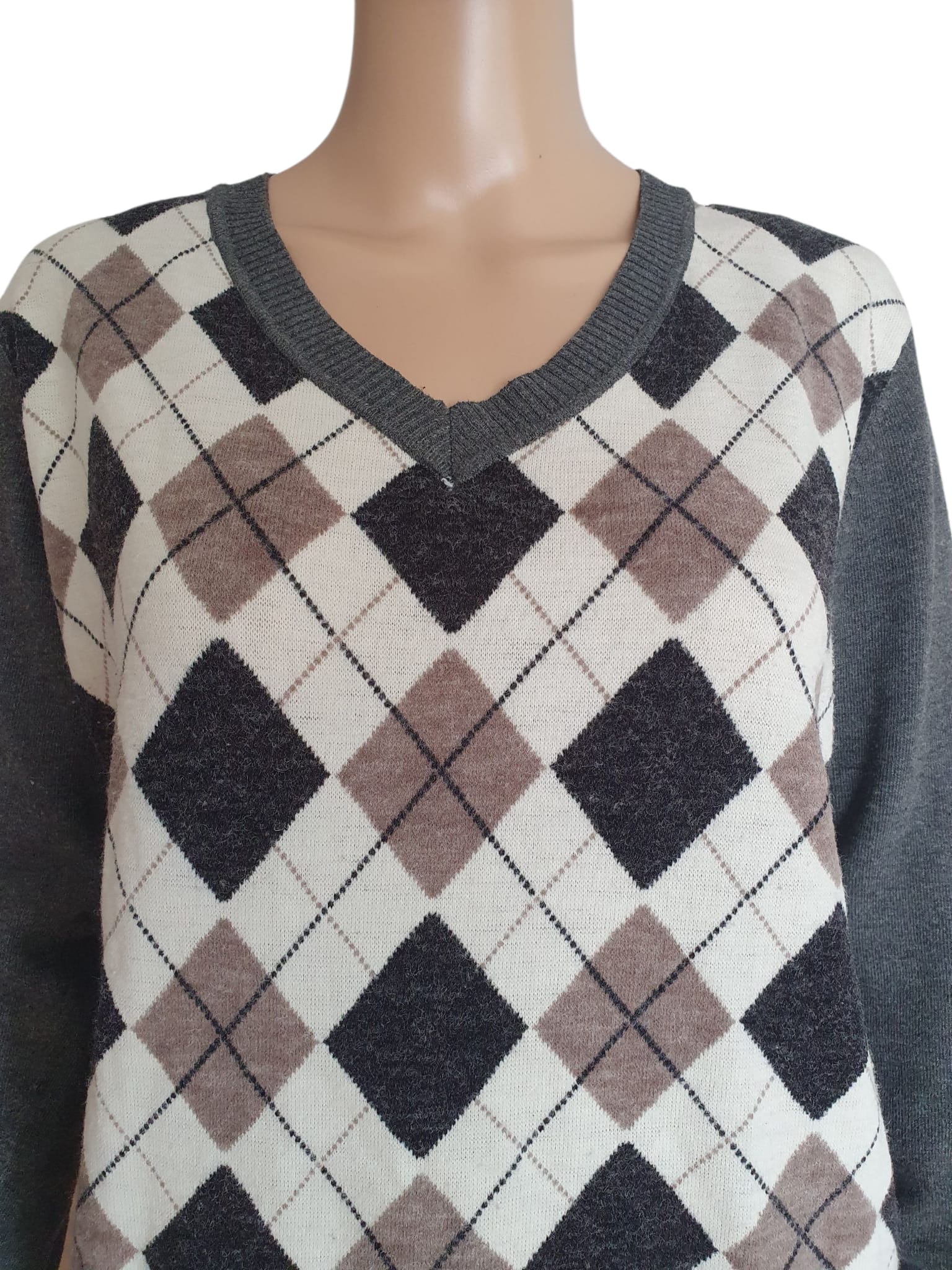 Pull Argyle Chic et Intemporel- Style Preppy