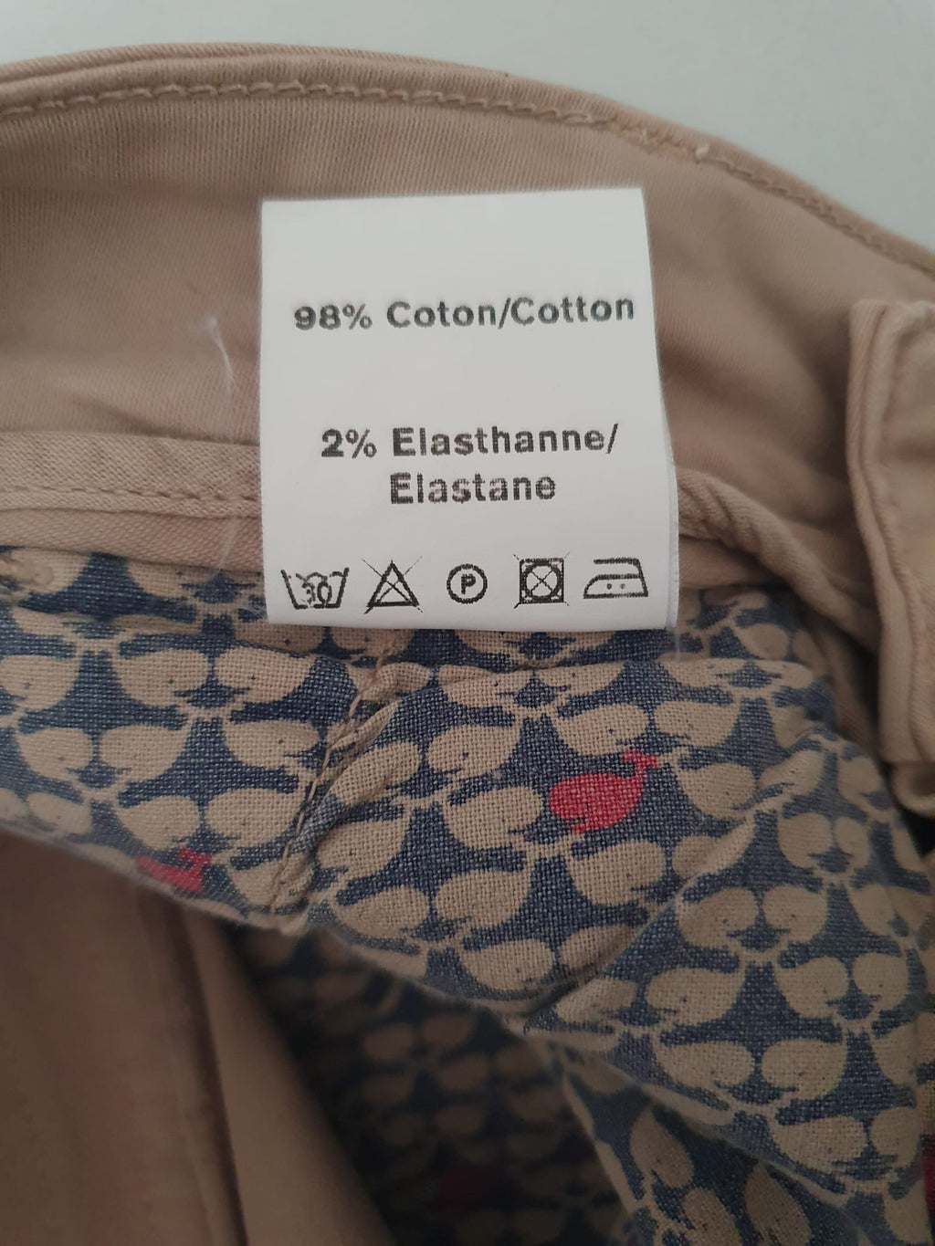 Pantalon Chino Femme Beige "Le Phare de la Baleine" - Taille 36 (FR) -